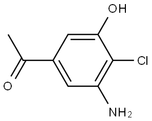 1-(3-Amino-4-chloro-5-hydroxy-phenyl)-ethanone Struktur