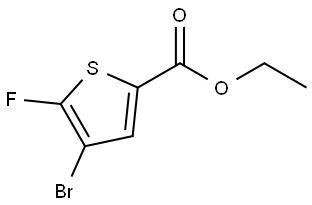 2-Thiophenecarboxylic acid, 4-bromo-5-fluoro-, ethyl ester Struktur