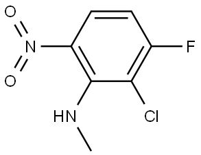 Benzenamine, 2-chloro-3-fluoro-N-methyl-6-nitro- Struktur