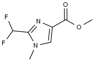 methyl 2-(difluoromethyl)-1-methyl-1H-imidazole-4-carboxylate Struktur