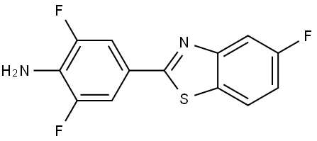 2,6-Difluoro-4-(5-fluoro-2-benzothiazolyl)benzenamine Struktur