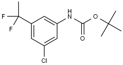 tert-butyl (3-chloro-5-(1,1-difluoroethyl)phenyl)carbamate Struktur