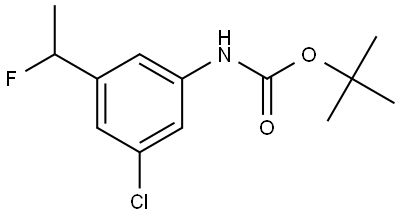 tert-butyl (3-chloro-5-(1-fluoroethyl)phenyl)carbamate Struktur