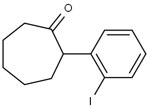 2-(2-iodophenyl)cycloheptan-1-one Struktur