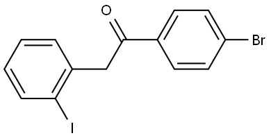 1-(4-bromophenyl)-2-(2-iodophenyl)ethan-1-one Struktur