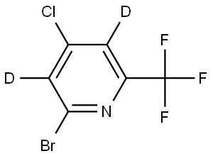 2-bromo-4-chloro-6-(trifluoromethyl)pyridine-3,5-d2 Struktur