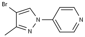 4-(4-bromo-3-methyl-1H-pyrazol-1-yl)pyridine Struktur