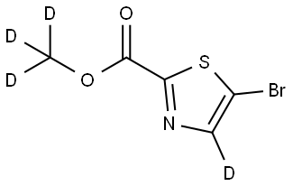 methyl-d3 5-bromothiazole-2-carboxylate-4-d Struktur