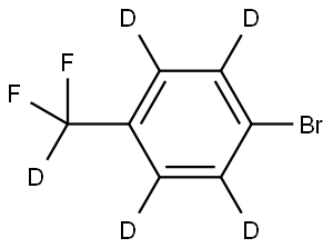 1-bromo-4-(difluoromethyl-d)benzene-2,3,5,6-d4 Struktur