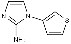 2-bromo-1-(thiophen-3-yl)-1H-imidazole Struktur