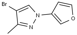 4-bromo-1-(furan-3-yl)-3-methyl-1H-pyrazole Struktur