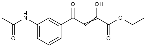 2-Butenoic acid, 4-[3-(acetylamino)phenyl]-2-hydroxy-4-oxo-, ethyl ester Struktur