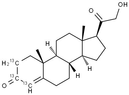 11-Deoxycorticosterone-[13C3] Struktur