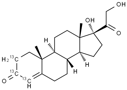 11-DEOXYCORTISOL (2,3,4-13C3, 99%) CHEMICAL PURITY 97% Struktur