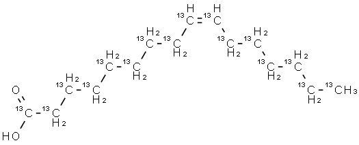 PALMITOLEIC ACID (U-13C16, 98%) 97% CHEMICAL PURITY Struktur