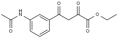 ethyl 4-(3-acetamidephenyl)-2,4-dioxobutanoate Struktur