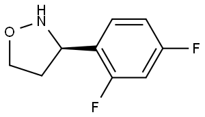 Isoxazolidine, 3-(2,4-difluorophenyl)-, (3R)- Struktur