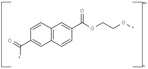 Poly(oxy-1,2-ethanediyloxycarbonyl-2,6-naphthalenediylcarbonyl) Struktur