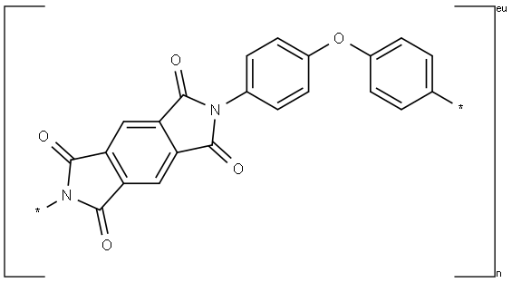 POLYAMIDE ESTER OF PYROMELLITIC DIANHYDRIDE WITH 4,4-OXYDIANILINE POLYMER) Struktur