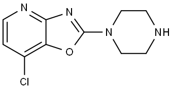 7-Chloro-2-(1-piperazinyl)oxazolo[4,5-b]pyridine Struktur