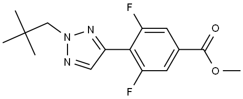 methyl 3,5-difluoro-4-(2-neopentyl-2H-1,2,3-triazol-4-yl)benzoate Struktur