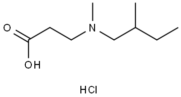 β-Alanine, N-methyl-N-(2-methylbutyl)-, hydrochloride (1:1) Struktur