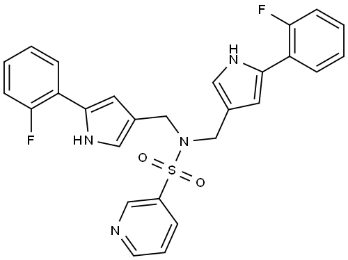 N,N-bis((5-(2-fluorophenyl)-1H-pyrrol-3-yl)methyl)pyridine-3-sulfonamide