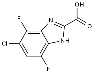 6-Chloro-4,7-difluoro-1H-benzimidazole-2-carboxylic acid Struktur