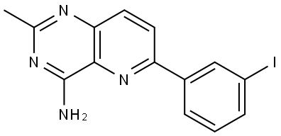 Pyrido[3,2-d]pyrimidin-4-amine, 6-(3-iodophenyl)-2-methyl- Struktur