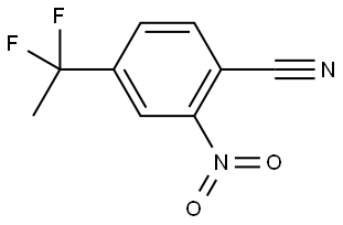 4-(1,1-difluoroethyl)-2-nitrobenzonitrile Struktur