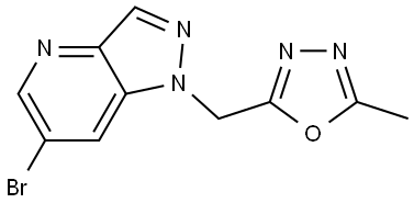 1H-Pyrazolo[4,3-b]pyridine, 6-bromo-1-[(5-methyl-1,3,4-oxadiazol-2-yl)methyl]- Struktur