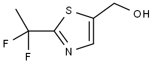 5-Thiazolemethanol, 2-(1,1-difluoroethyl)- Struktur