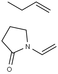 2-Pyrrolidinone, 1-ethenyl-, polymer with 1-butene Struktur