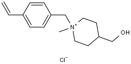 1-[(4-ethenylphenyl)methyl]-4-(hydroxymethyl)-1-methyl  piperidinium chloride Struktur