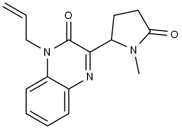 1-allyl-3-(1-methyl-5-oxopyrrolidin-2-yl)quinoxalin-2(1H)-one Structure