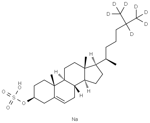 CHOLESTEROL-3-SULFATE, SODIUM SALT (25,26,26,26,27,27,27-D7, 98%) Struktur