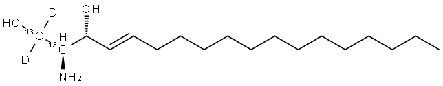 D-erythro-Sphingosine (1,2-13 1,1-D2) Struktur