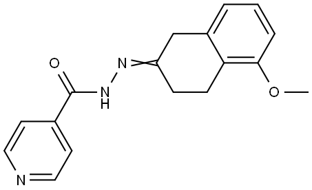 N'-((2E)-5-methoxy-3,4-dihydro-2(1H)-naphthalenylidene)isonicotinohydrazide Struktur