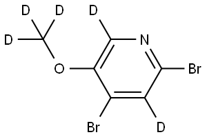 2,4-dibromo-5-(methoxy-d3)pyridine-3,6-d2 Struktur