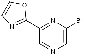 2-(6-bromopyrazin-2-yl)oxazole Struktur