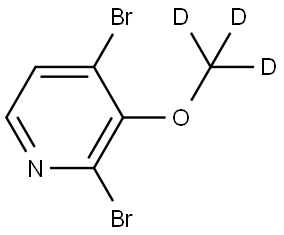 2,4-dibromo-3-(methoxy-d3)pyridine Struktur