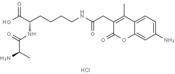 D-Ala-Lys-AMCA (hydrochloride) Struktur