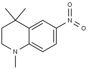 Quinoline, 1,2,3,4-tetrahydro-1,4,4-trimethyl-6-nitro- Struktur