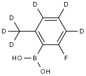 (2-fluoro-6-(methyl-d3)phenyl-3,4,5-d3)boronic acid Struktur