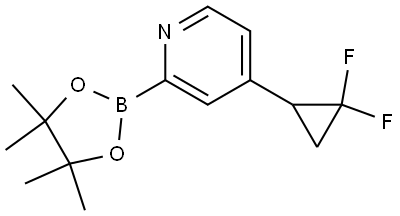 4-(2,2-difluorocyclopropyl)-2-(4,4,5,5-tetramethyl-1,3,2-dioxaborolan-2-yl)pyridine Struktur