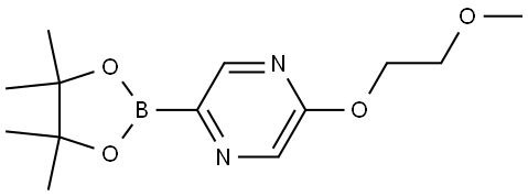 2-(2-methoxyethoxy)-5-(4,4,5,5-tetramethyl-1,3,2-dioxaborolan-2-yl)pyrazine Struktur