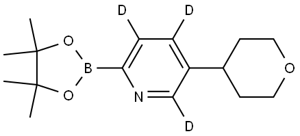 5-(tetrahydro-2H-pyran-4-yl)-2-(4,4,5,5-tetramethyl-1,3,2-dioxaborolan-2-yl)pyridine-3,4,6-d3 Struktur