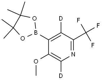 5-methoxy-4-(4,4,5,5-tetramethyl-1,3,2-dioxaborolan-2-yl)-2-(trifluoromethyl)pyridine-3,6-d2 Structure