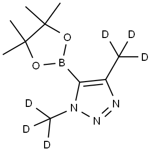 1,4-bis(methyl-d3)-5-(4,4,5,5-tetramethyl-1,3,2-dioxaborolan-2-yl)-1H-1,2,3-triazole Structure