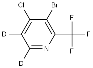 3-bromo-4-chloro-2-(trifluoromethyl)pyridine-5,6-d2 Struktur